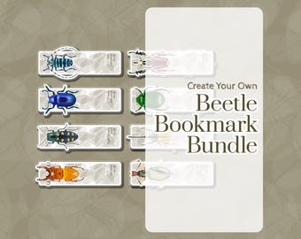 BEETLE BOOKMARK BUNDLE for Kids Insect Gift for Nerds Bookmark Set for Bug Lover Bookmark for Geeks Bookmark Gift for Insect Enthusiast