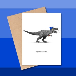 DIPLOMASAURUS REX Dinosaur Graduation Card, Dinosaur Grad, Tyrannosaurus Graduation, T-Rex Graduation, Dinosaur Diploma, T-Rex Grad Card