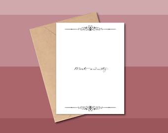 MOST ARDENTLY Anniversary Card, Love Greeting Card, Blank Anniversary Card, Blank Greeting Card, Famous Love Quote, Literary Quote