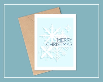 PAPER SNOWFLAKES Christmas Card, Holiday Card, Blank Greeting Card, Happy Holidays, Seasons Greetings, Snowflakes Christmas Card