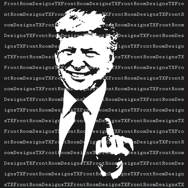 Donald Trump Flipping the bird middle finger digital download jpeg svg png dxf