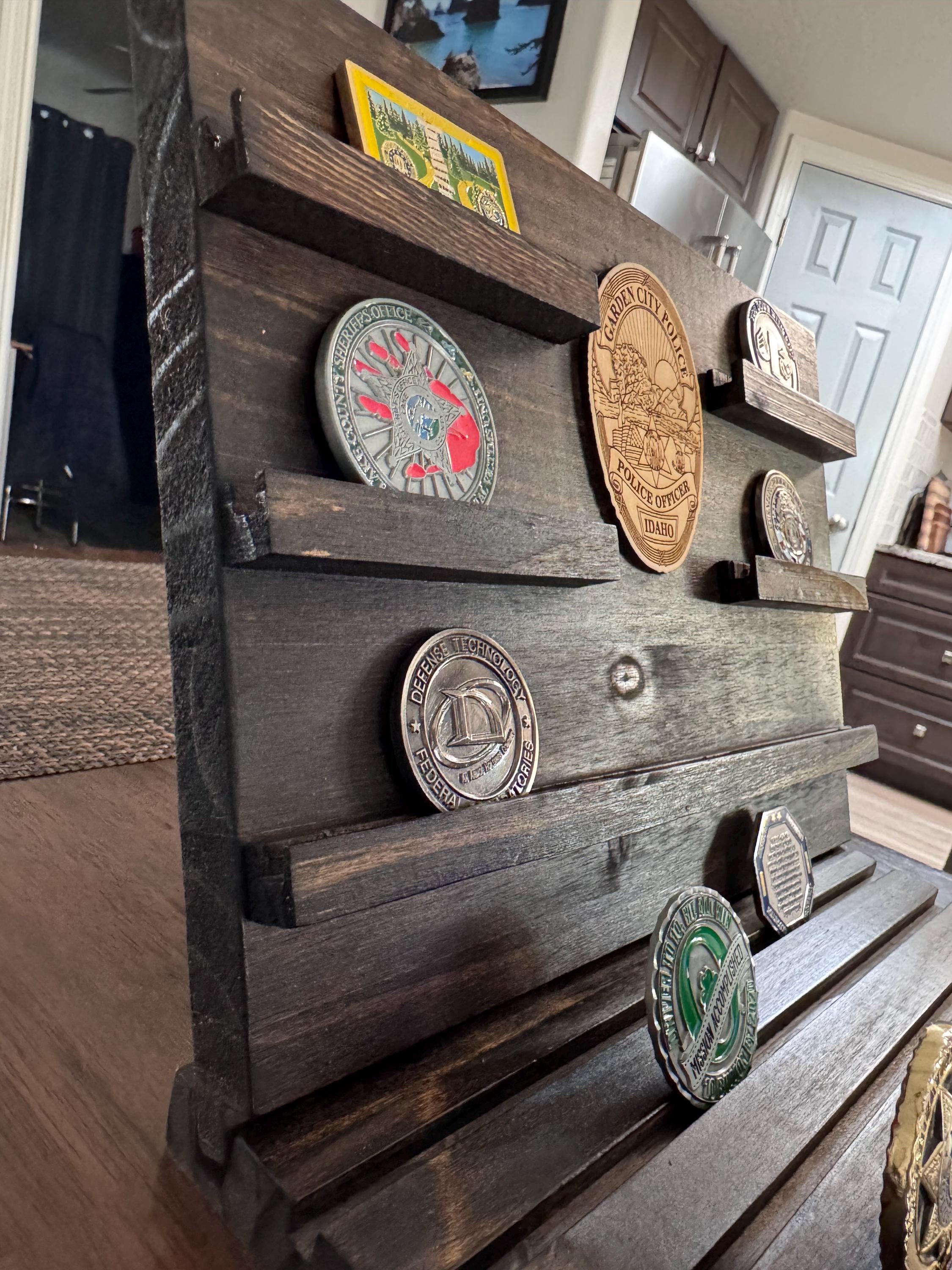 Command Coin Displays Desktop Custom Challenge Coin Display: Police, Firefighter, Military ...