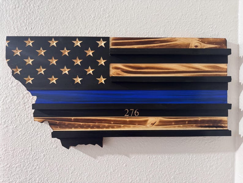 State Shaped Challenge Coin Display: Thin Blue Line Police Gift, Thin Red Line Gift, Military Gift, Thin Green Line Lift, Thin Yellow Line image 14