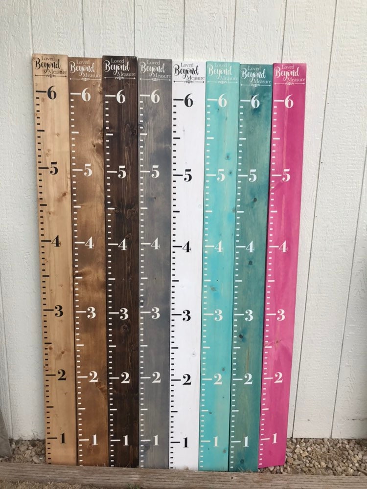 Personalised Wall Ruler Growth Chart 60cm 140cm 3mm MDF 