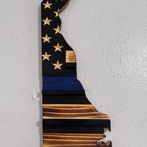 State Shaped Challenge Coin Display: Thin Blue Line Police Gift, Thin Red Line Gift, Military Gift, Thin Green Line Lift, Thin Yellow Line image 18