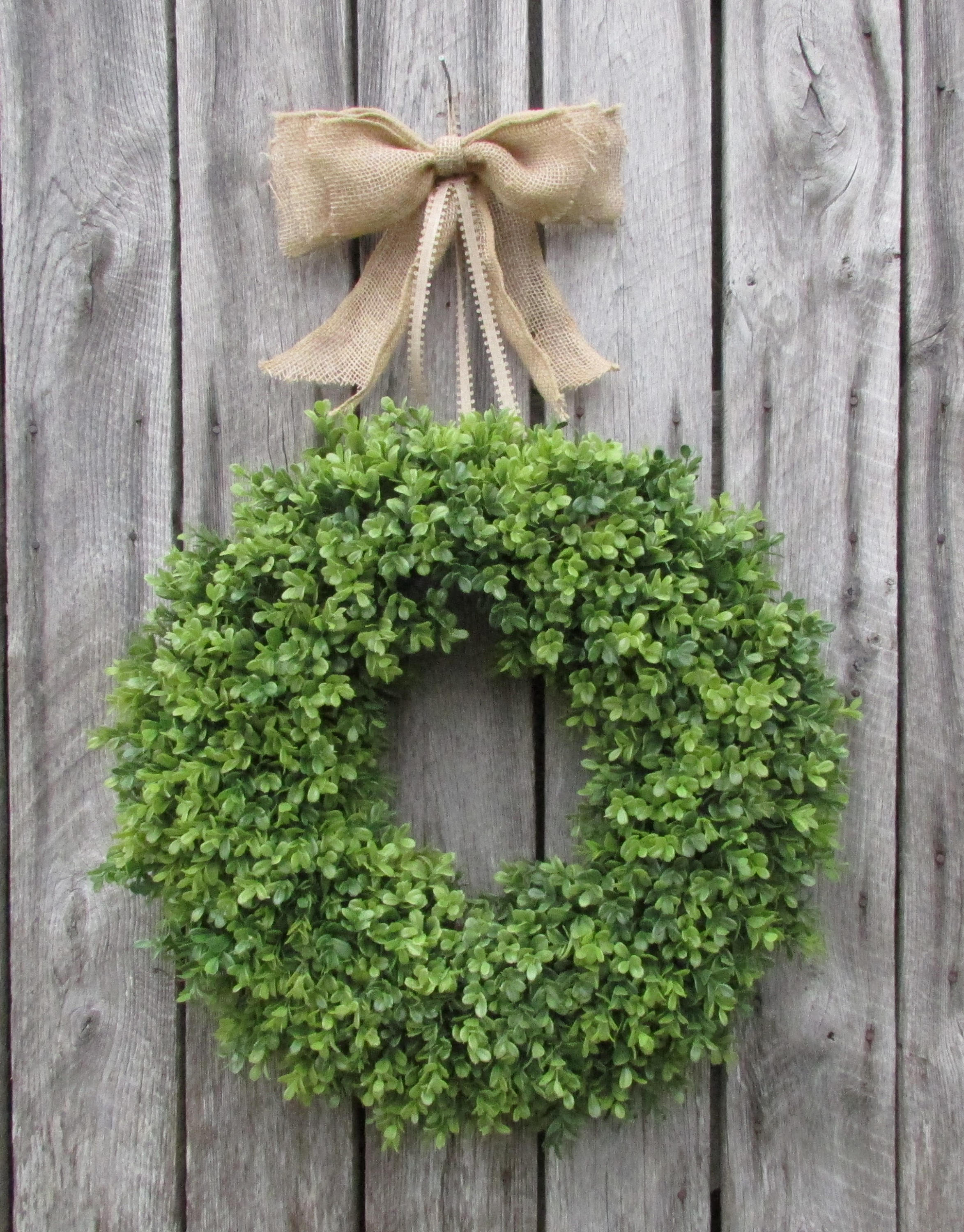BOXWOOD WreathFaux Boxwood Door WreathFront Door WreathYear Etsy