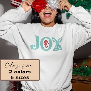 Joy Sweatshirt, Christmas On The Beach Sweatshirt 2023, Tropical Christmas Shirts, Hawaii Christmas Family