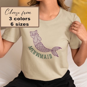 Meowmaid Mercat Shirt, Purrmaid Shirt, Funny Cat Mermaid t-shirt, Retro cat shirt, Cat Lover Gift