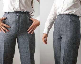 womens skinny tweed trousers