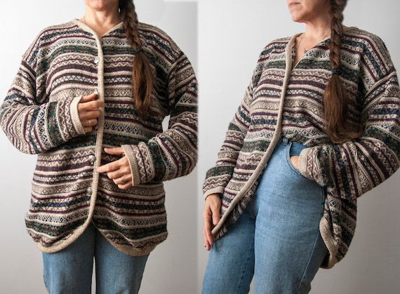 90s Oversized Knit Cardigan