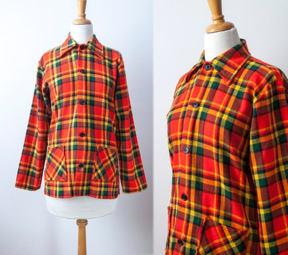 Red Plaid Shirt, Flannel Plaid Check Shirt