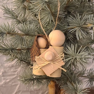 Wine Cork Nativity Ornament