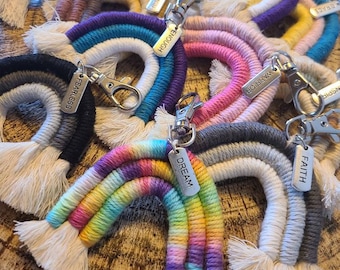 Macrame Ghost Keychains Rainbow Macrame Ghost Earrings - Etsy