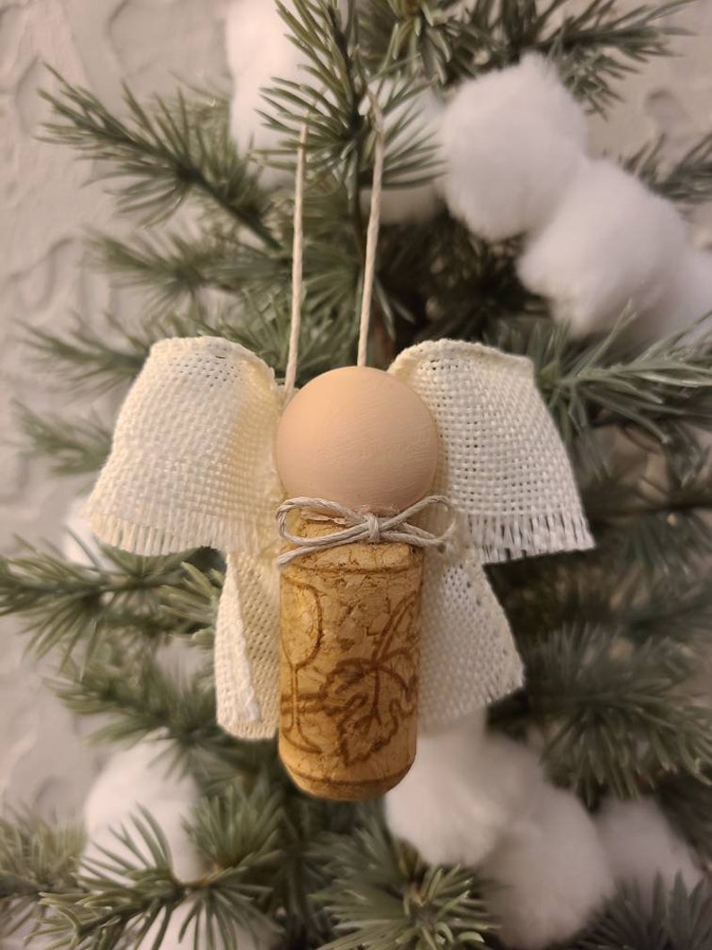 Cork Angel Ornaments Etsy