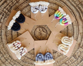Macrame Rainbow Earrings