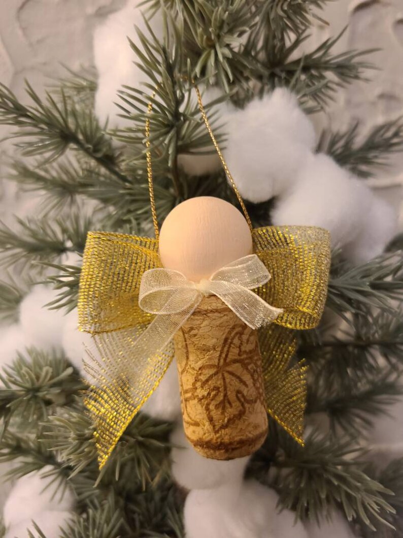 Cork Angel Ornaments Etsy