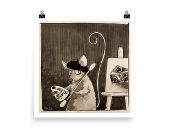Maus Künstler - Illustration Print