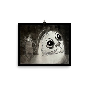 Mouse - Hide & Seek - Illustration Print
