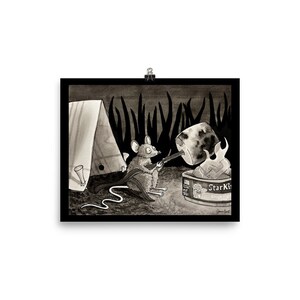 Mouse - Happy Camper - Illustration Print
