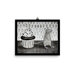 Mouse - Cupcake Temptation - Illustration Print