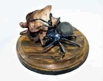 Brazilian Blue Hand-Sculpted Spider