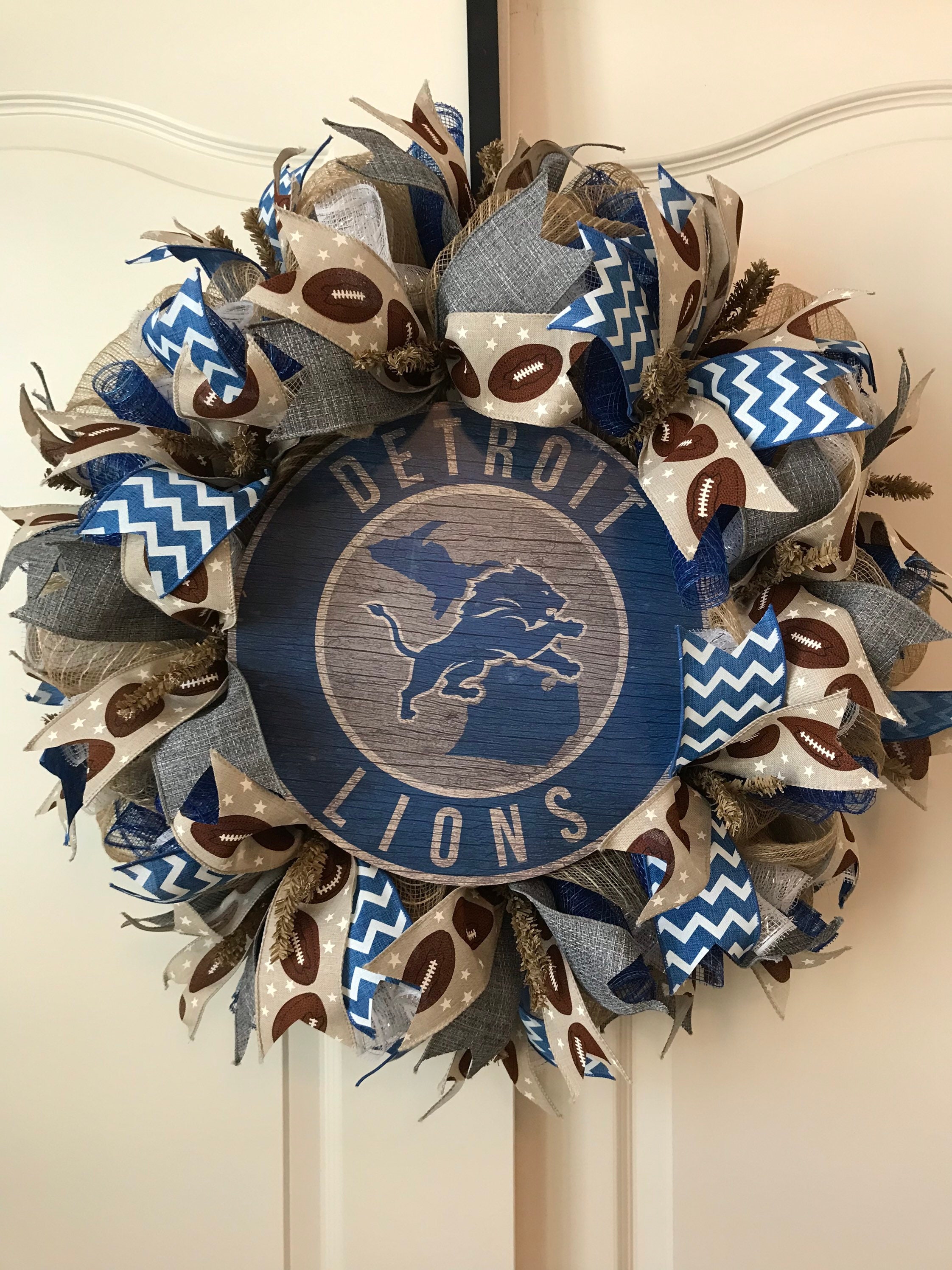 Detroit Lions Wreath 24 Etsy