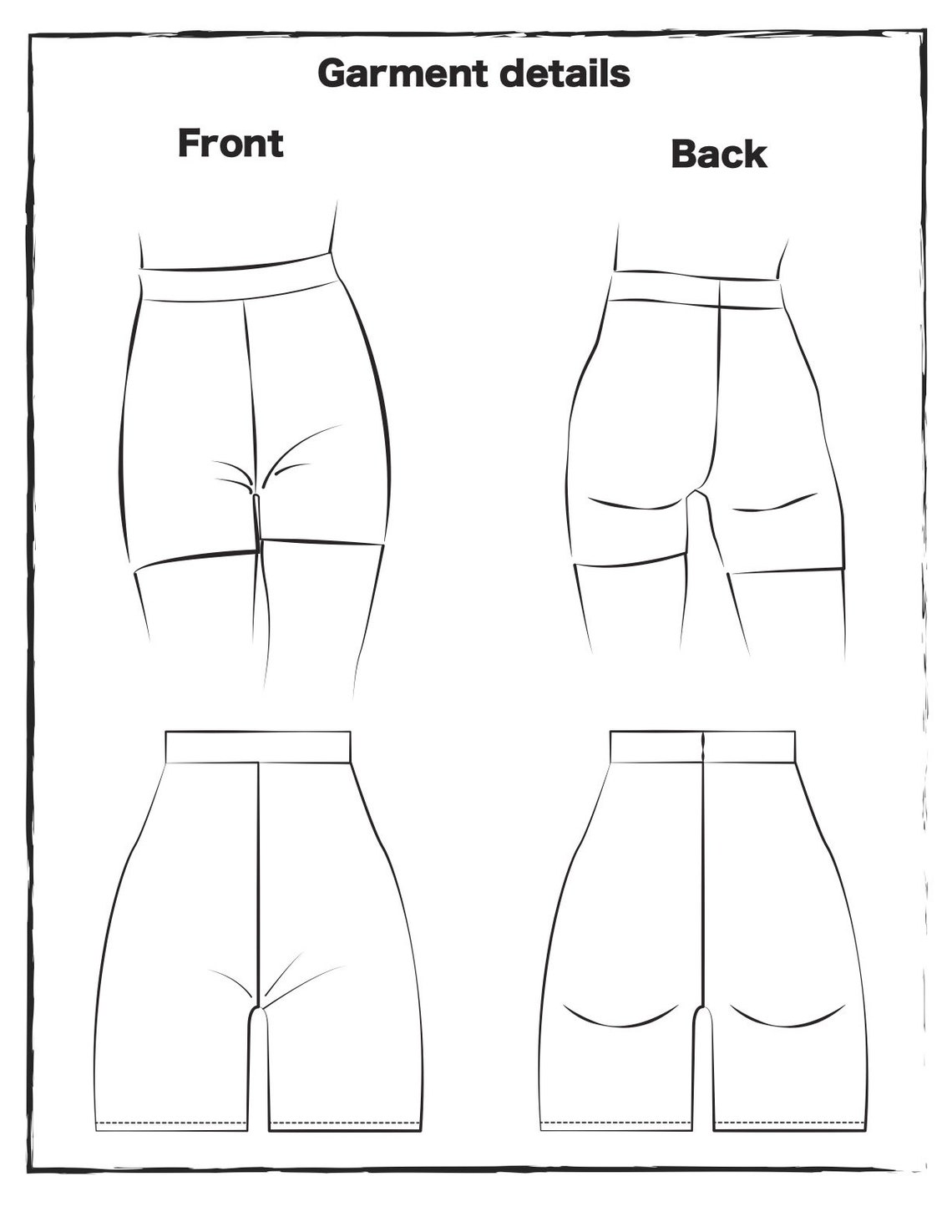 Bike Short Sewing Pattern Women's Downloadable Sewing Etsy België