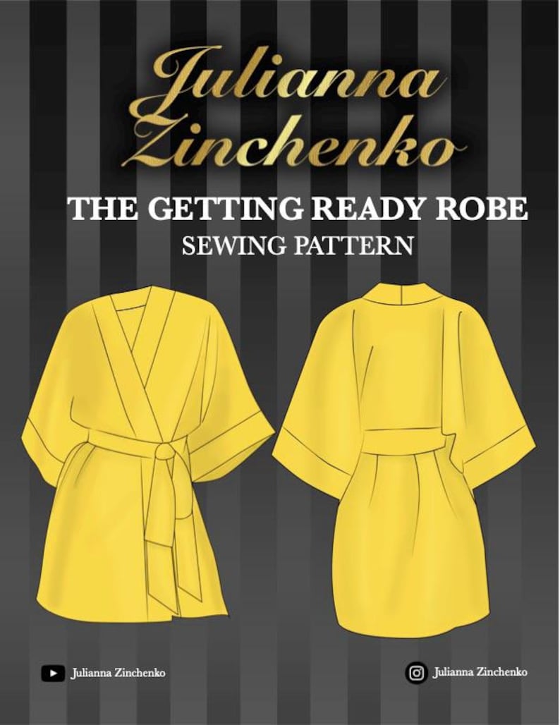 The Getting Ready Robe Sewing Pattern | Women's PDF Downloadable ...