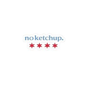 Sin kétchup. Pegatina de las Estrellas de Chicago / Pegatina troquelada imagen 1