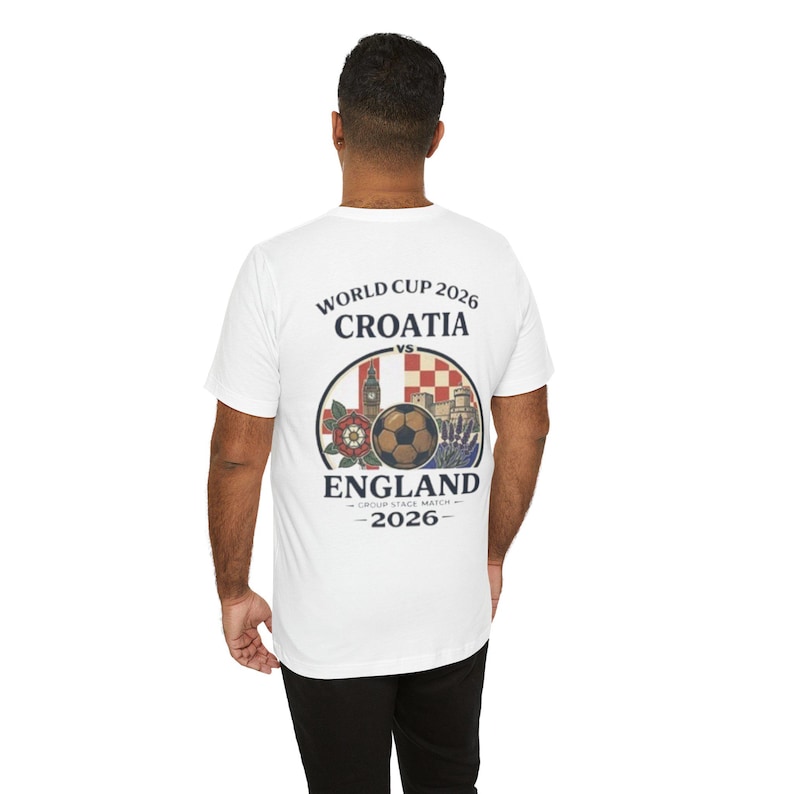 Croatia vs England World Cup 2026 Soccer Tee | Football Match Shirt image 8