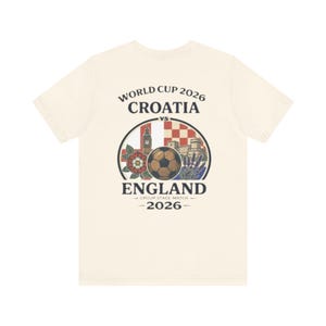 Croatia vs England World Cup 2026 Soccer Tee | Football Match Shirt image 4