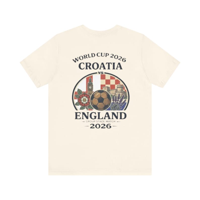 Croatia vs England World Cup 2026 Soccer Tee | Football Match Shirt image 4