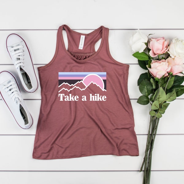 Take A Hike Tank Top, Outdorsy Tank, Ladies Graphic Tee, Hiking