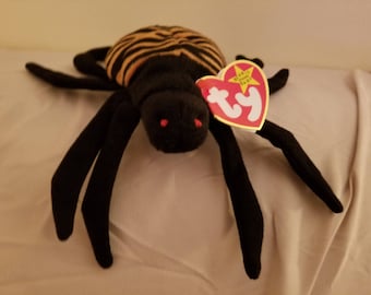 TY Beanie Babies Spinner the Black and Orange Spider /Retired 1998 /Vintage