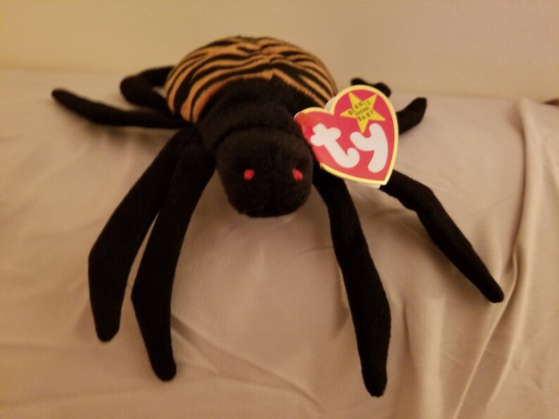 Ty Beanie Babies Spinner the Spider Rare Pink Eyes Instead of - Etsy