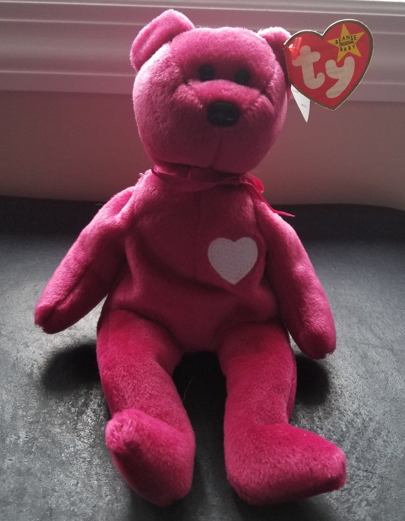 TY Beanie Babies Valentina Teddy Bear with White Heart on Etsy
