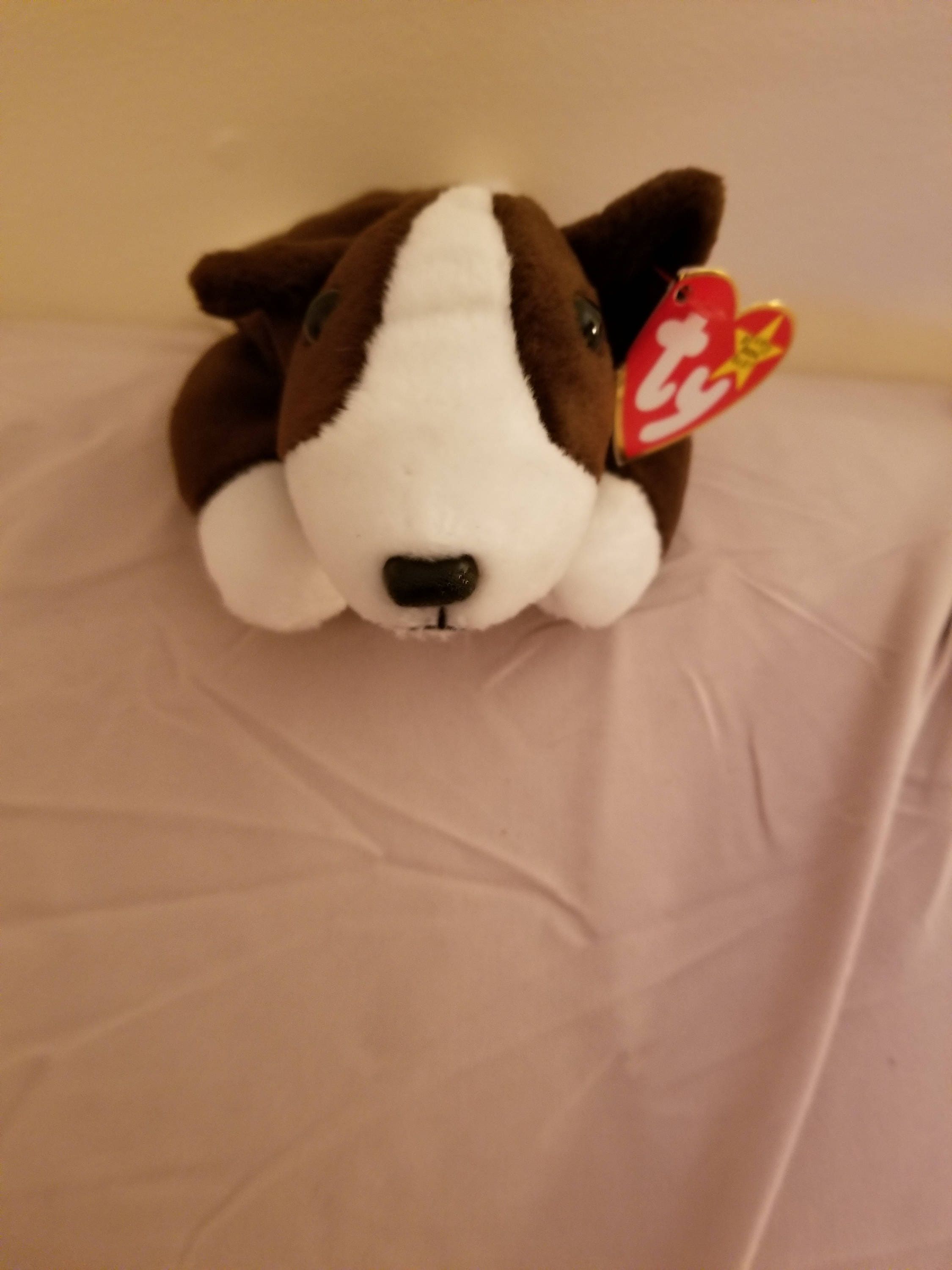 Ty Beanie Baby Bruno Chocolate Brown Bull Terrier Dog 9" 1997 Boys Girls 3 for sale online 