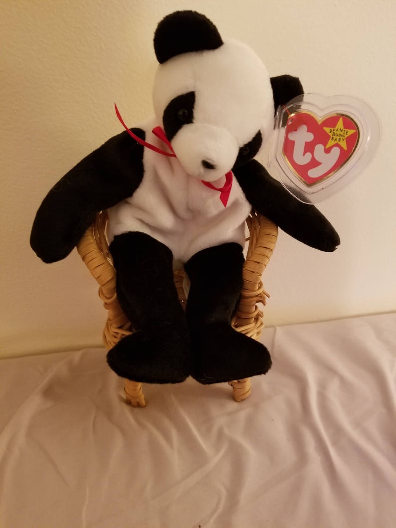 TY Beanie Babies Fortune the Black /& White Panda Bear Retired 1999 Vintage Rare Sold