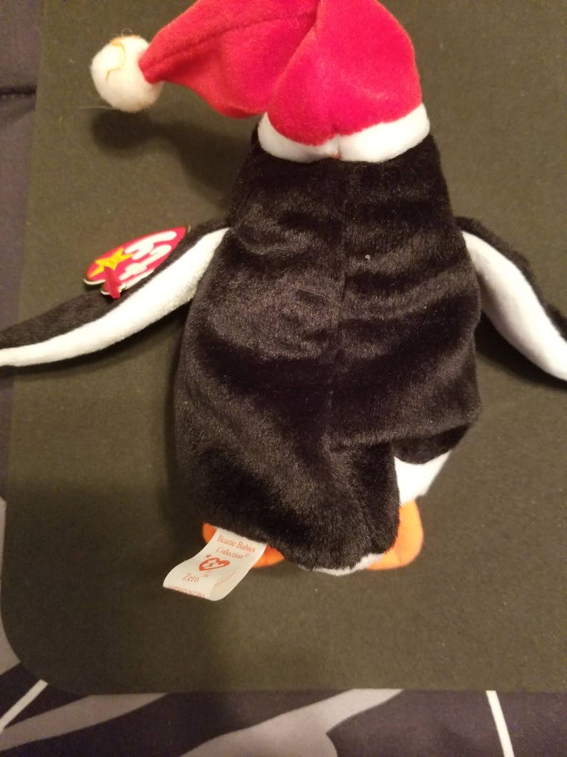 TY Beanie Babies Zero the Penguin W/ Red & White Santa Hat Etsy UK