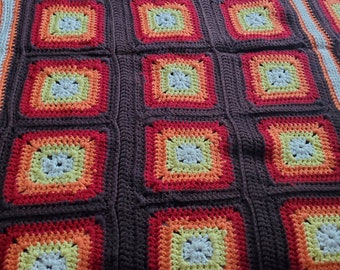 Crocheted Handmade Afghan Throw  48x57