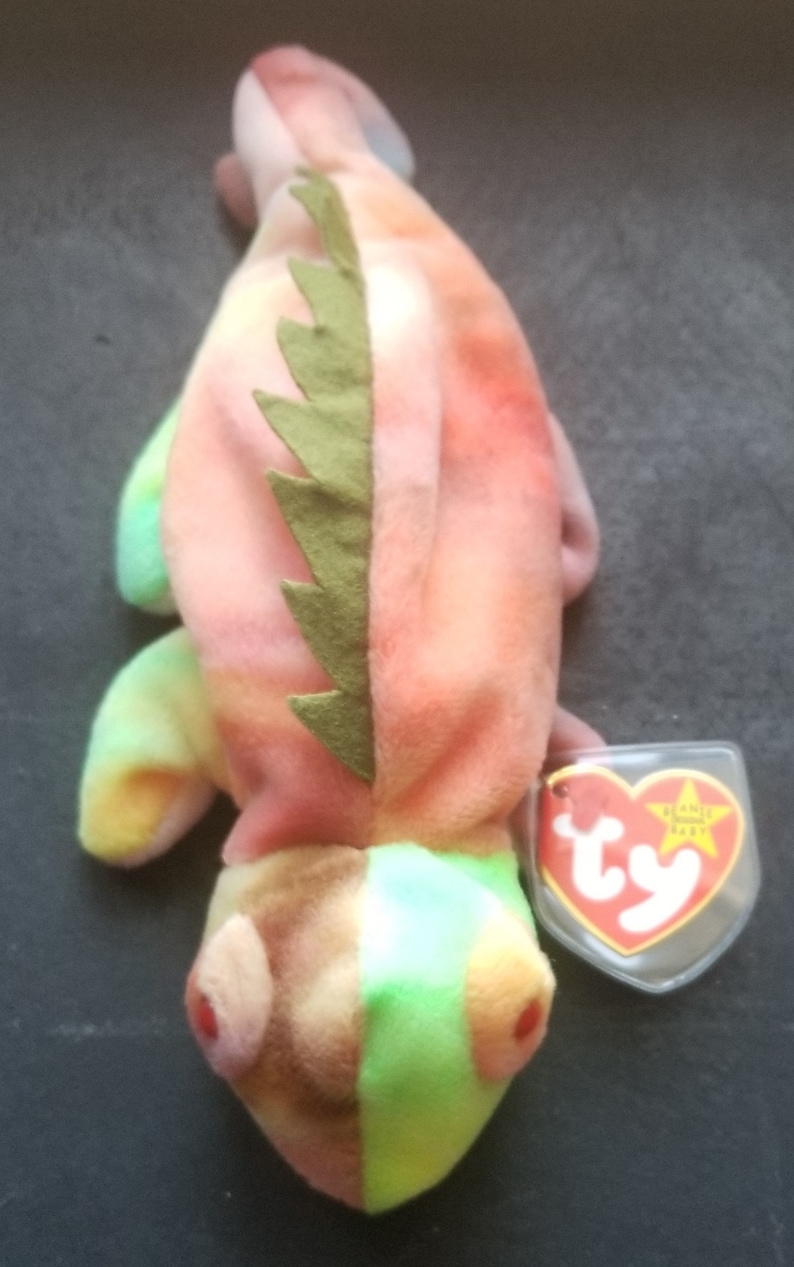 TY Beanie Babies Iggy the Tie Dyed Iguana With No Tongue No - Etsy