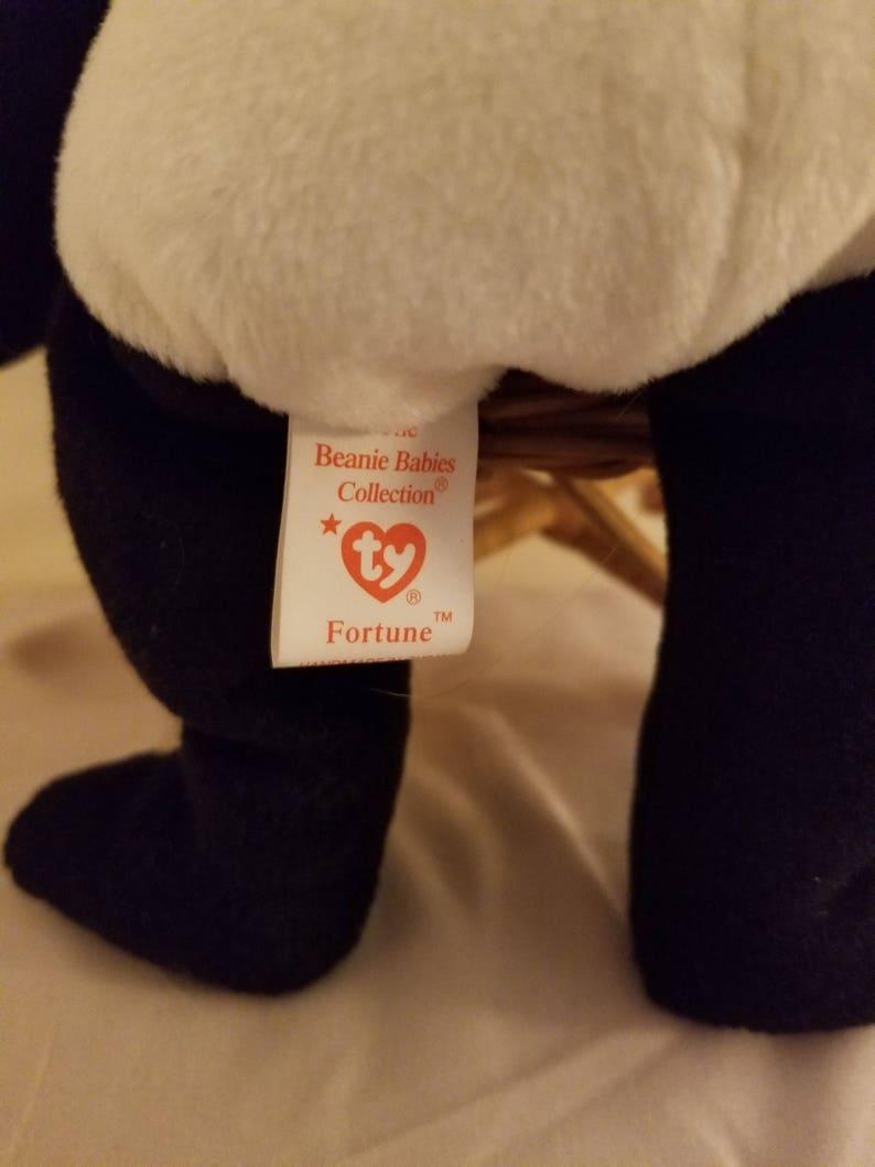 TY Beanie Babies Fortune the Black /& White Panda Bear Retired 1999 Vintage Rare Sold