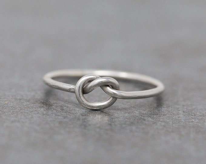 Sterling Silver Knot Ring, Sterling Silver Love Knot Ring, Infinity Knot Ring, Minimalist Promise Ring, Bridesmaids Ring, Bridesmaids Gift