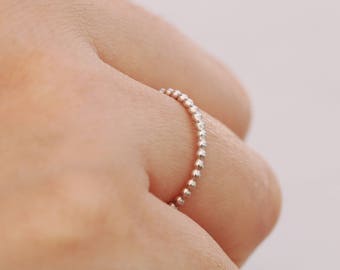 Sterling Silver Ring|Sterling Silver Bubble Ring|Sterling Silver Bead Ring|Silver Bubble Ring|Bubble Ring|Bead Ring|Minimalist|Gift for Her