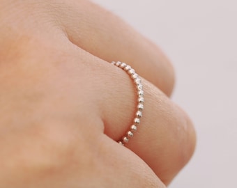 Sterling Silver Ring|Sterling Silver Bubble Ring|Sterling Silver Bead Ring|Silver Bubble Ring|Bubble Ring|Bead Ring|Minimalist|Gift for Her