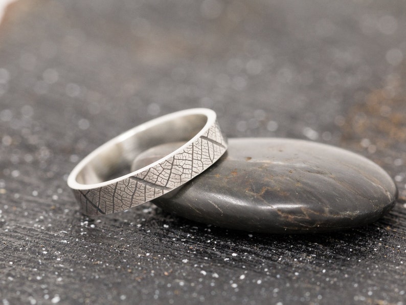 Sterling Silver Leaf Skeleton Ring|Sterling Silver Leaf Patterned Ring|Silver Leaf Ring|Leaf Ring|Gardeners Gift|Gift for Her|Patterned Ring