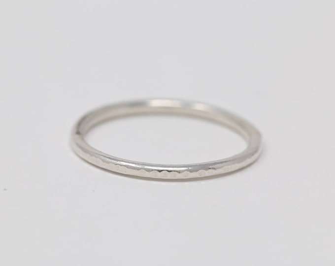 Sterling Silver Tree Bark Ring|Sterling Silver Ring|Silver Ring|Sterling Silver Hammered Ring|Minimalist Ring|Stacking Ring|Gift for Her