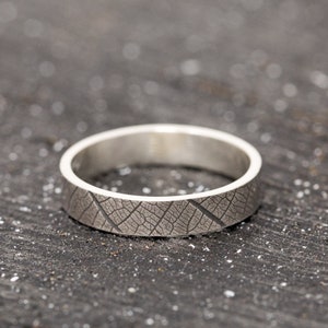 Sterling Silver Leaf Skeleton Ring|Sterling Silver Leaf Patterned Ring|Silver Leaf Ring|Leaf Ring|Gardeners Gift|Gift for Her|Patterned Ring