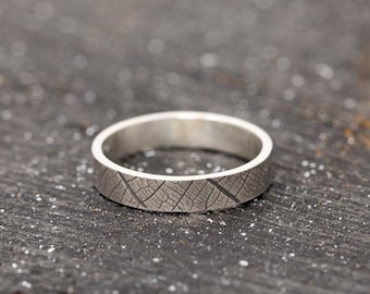 Bague squelette en feuille d’argent sterling| Bague à motifs de feuilles d’argent sterling| Bague feuille d’argent| Anneau de feuille| Cadeau de jardinier| Cadeau pour elle| Anneau à motifs