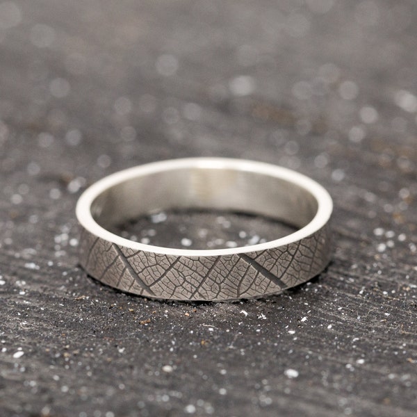 Sterling Silber Blatt Skelett Ring| Sterling Silber Blatt gemusterter Ring| Silber Blatt Ring| Blatt Ring| Gärtner Geschenk| Geschenk für Sie| Gemusterter Ring